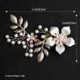 thumbnail image 2 of MUSEYA Vintage Hair Barrettes Hair Accessories Golden Alloy Elegant Look For Engagement Women 1Pack, 2 of 5