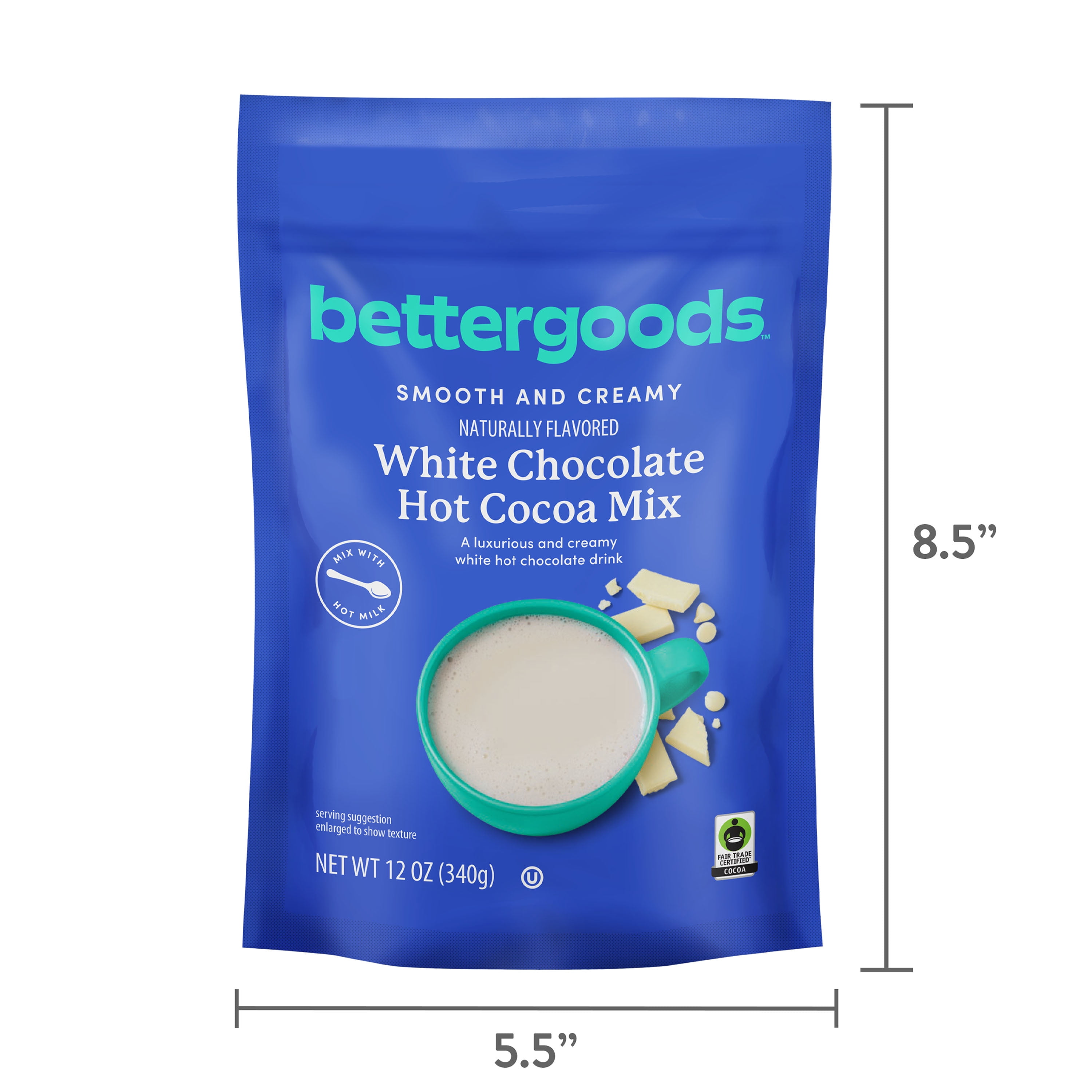 (6 pack) bettergoods White Chocolate Hot Cocoa Mix, 12 oz