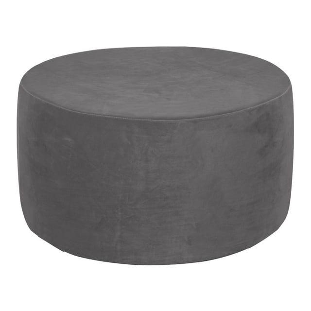 Advancent Cubierta otomana redonda completa en tela de terciopelo para taburetes de almacenamiento plegables de tamaño aplicable, Decoración del hogar gris