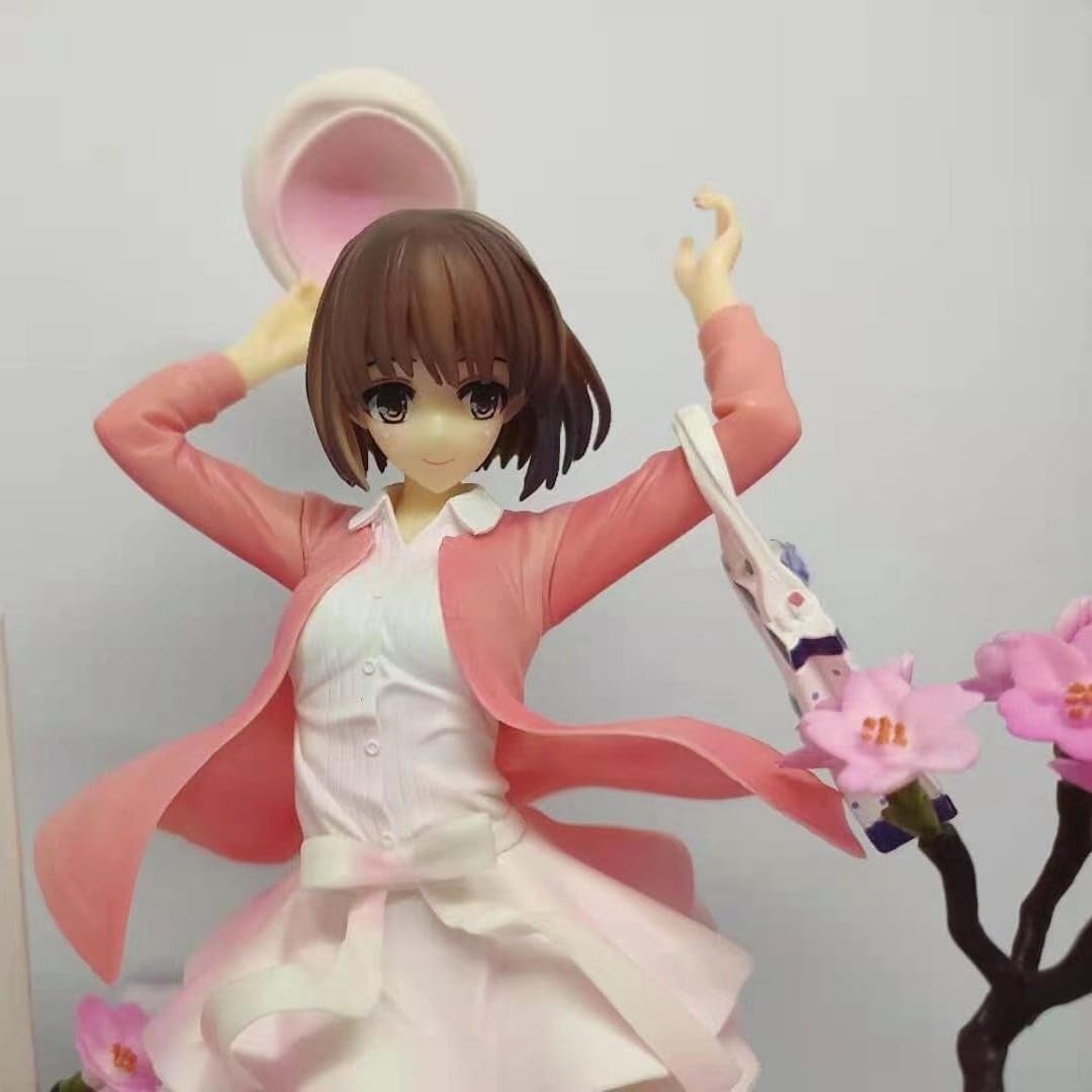 Megumi Kato Figure Kneeling Peach Blossom Megumi Kato Anime Figures 23cm/9.1inch PVC Character Model Decoration Craft Gift