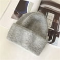 thumbnail image 5 of CoCopeaunt Korean Version Of The Autumn And Winter 100% Knit Cap Soft Cute Small Fresh Melon Skin Cap Soft, 5 of 6