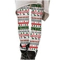 thumbnail image 2 of Pantalones largos con estampado navideño, cintura alta, elásticos y suaves, para niña, 2 of 8
