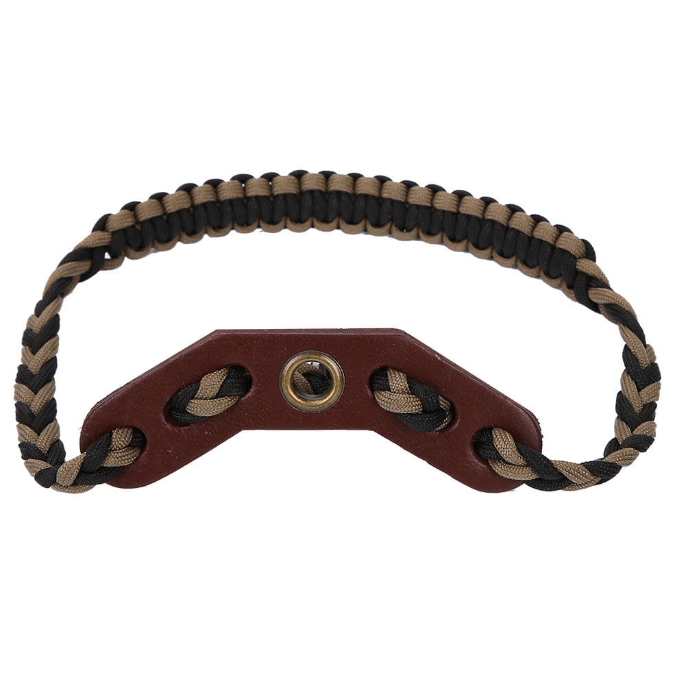 Bow Archery Wrist Sling, Durable Leather Paracord Sling For Compound