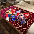 thumbnail image 4 of Manta de felpa suave con diseño de Super Mario de juegos japoneses, manta de franela para sala de estar, dormitorio, cama, sofá, funda de picnic, 4 of 5