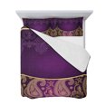thumbnail image 7 of Purple Boho Floral Twin XL Size Down Alternative Comforter, Lightweight Comforter Quilt Bedding Set with Pillow Shams Vintage Ethnic Tribal Abstract Art All Seasons Bed Comforter Duvet Insert 68"x98", 7 of 7