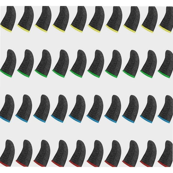 40 Pieces Gaming Finger Sleeve Finger Gloves For Gaming Thumb Sleeves Mobile Gaming Finger Protector