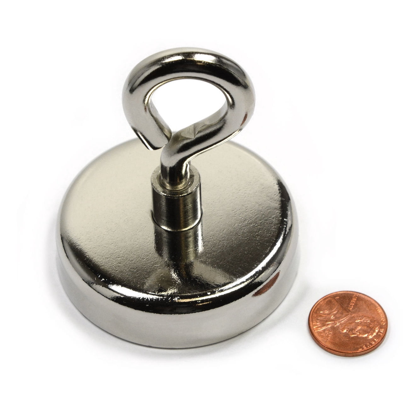 CMS Magnetics® 249lbs 2.36"x0.59" Neodymium Cup Magnet With Eyebolt