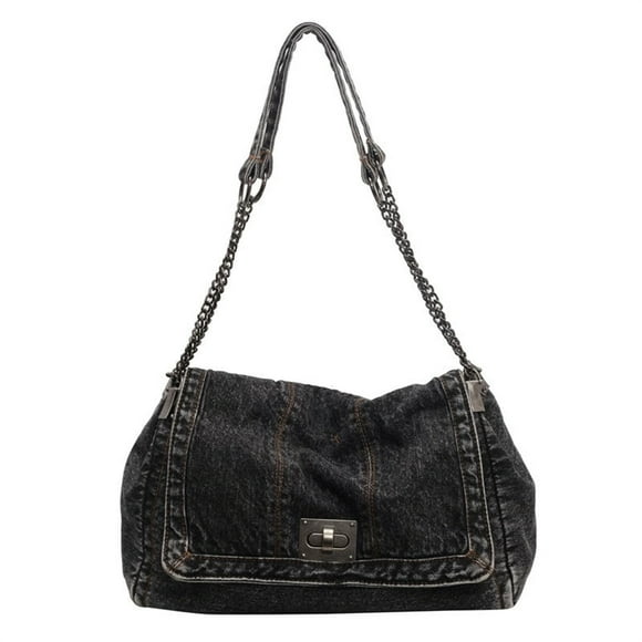 YHDSHY Articles en Liquidation! Sacs à Bandoulière en Denim Sacs en Jean Sac en Denim pour Femmes Sac Fourre-Tout en Denim Sac à Main Tendance Grande Capacité Sangle à Chaîne Liquidation Ventes Aujourd'hui Aubaines Prime