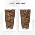 thumbnail image 3 of Salouo Leopard Printed Print 20oz Tumbler with Lid,Stainless Steel Vacuum Insulated Tumbler Durable Insulated Coffee Mug Thermal Cup with Splash Proof Sliding Lid-Straw Three-piece Set, 3 of 8