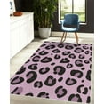 thumbnail image 4 of Animal Decorative Rug, Leopard Animal Skin Pattern in Abstract Style Wild Safari Jungle Theme, Quality Carpet for Bedroom Dorm and Living Room, 6 Sizes, Pale Lilac, by Ambesonne, 4 of 4
