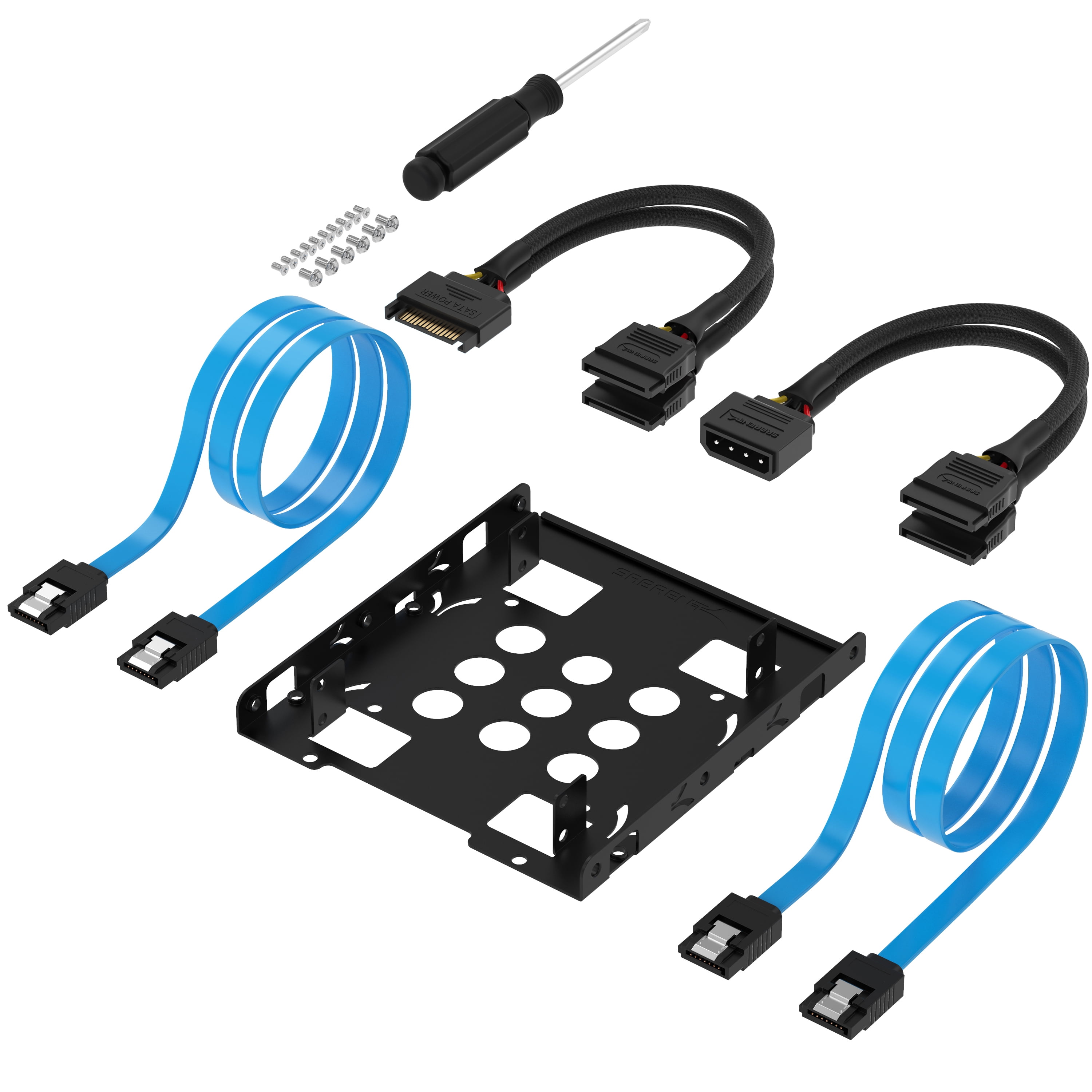 3.5-Inch to x2 SSD / 2.5-Inch Internal Hard Drive Mounting and Power Cables Included] (BK-HDCC) - Walmart.com