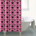 thumbnail image 4 of Pink Pug Puppies Shower Curtain 72"x72" ,Bathroom Decorative Shower Curtains Set with 12 Hooks,Modern Waterproof Washable Shower Curtain, 4 of 6