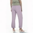 thumbnail image 4 of Womens Pajama Pants Solid Color Elastic Waist Pocket Casual Sleep Pants, 4 of 6
