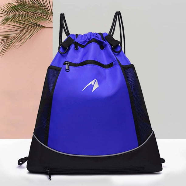 Mochila de baloncesto Bolsa de bolsillo de red de fútbol portátil Mochila de viaje ligera JShteea El nuevo