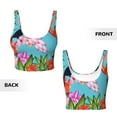thumbnail image 6 of Uemuo Tropical Jungle Flamingo Pattern Women's Sports Bra - High Impact Support, Breathable, and Comfortable Athletic Bra for Running, Yoga, and Workouts, 6 of 9