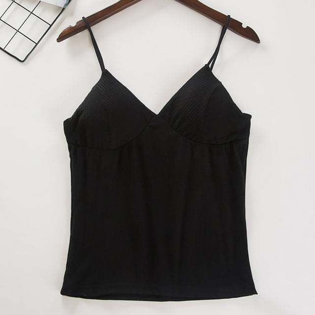 asjyhkr Womens Camisole Adjustable Spaghetti Strap Tank Tops Basic Undershirts Soft Base Layering Tops