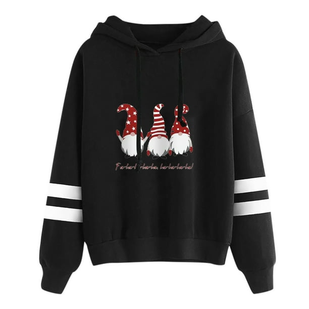 WILLBEST Sudaderas Mujer Ms Christmas Printing Chaqueta con Capucha de Manga Larga XX-Grande