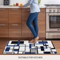 thumbnail image 5 of Navy Blue Black Grey Geometric Door Mat&nbsp;Indoor Outdoor Entrance,Non Slip Rug for Kitchen Bathroom Entryway Rug,Middle Century Modern Abstract Art Washable Doormat Floor Mat 24x36 Inch, 5 of 8