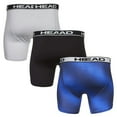 thumbnail image 2 of HEAD Mens Performance Underwear - 3-Pack Stretch Performance Boxer Briefs Training Breathable Athletic Fit No Fly, 2 of 14