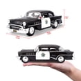 thumbnail image 3 of Coche de policía Buick Century 1955, coche modelo fundido a presión en blanco y negro 1/26 de Maisto, 3 of 4