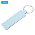 thumbnail image 3 of 4" PU Sublimation Keychain Blanks, Leather Key Fob with Rings for DIY Craft Car Key, Light Blue, 6 Pack, 3 of 6