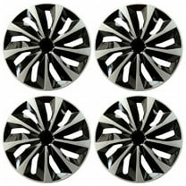 Set of 4 Snap On 16" Full Hub Caps Wheel Covers Fits 16" Tire & Steel Rim -Silver