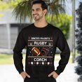 thumbnail image 3 of Christmas Sweatshirt, Santa's Favorite Rugby Coach Christmas Sweatshirt, Ugly Holiday Sweatshirt, Xmas Gift for Coaches & Mentors, 3 of 5