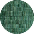 thumbnail image 1 of Ahgly Company Indoor Round Abstract Turquoise Blue Modern Area Rugs, 8' Round, 1 of 4