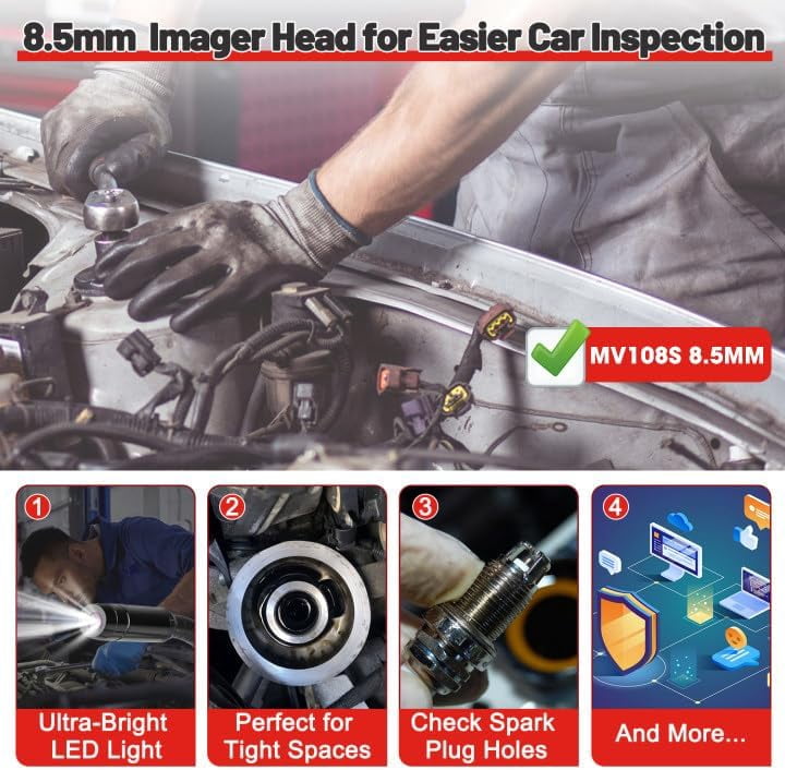 Autel MaxiVideo MV108S Digital Inspection Endoscope Camera For Maxisys MS908P