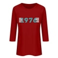 thumbnail image 5 of Lumosvexa Women Graphic Short Shirt Sleeved Tops Womens Casual T-Shirt Crew Neck T-Shirt Red Size 3XL, 5 of 5