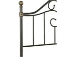 thumbnail image 4 of JERFIT Black & Bronze Metal Headboard, Butterfly Design, Full/Queen Size, 4 of 5