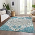 thumbnail image 6 of Addison Rugs Mayfield Premium Machine Washable Traditional Oriental Teal Rectangle Rug, 10' x 14', 6 of 6
