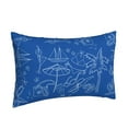 thumbnail image 4 of ZNDUO Rectangular Plush Cushion Cover, Cartoon Beach Graffiti Pattern Non-Pilling Hidden Zip Bedroom Sofa Pillowcases, 14"x20", 4 of 8