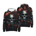 thumbnail image 6 of Bingfone Butterfly Flower Skull Men's Drawstring Hoodie Long Sleeve Pocket Sweatshirts-XX-Large, 6 of 6