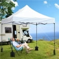 thumbnail image 4 of Alden Design Adjustable 10' x 10' Commercial Pop-up Canopy with Wheeled Carry Bag, White, 4 of 11