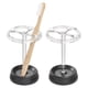 thumbnail image 1 of InterDesign Juego de tocador o baño dividido con 2 soportes para cepillos de dientes, transparente/negro mate, 1 of 5