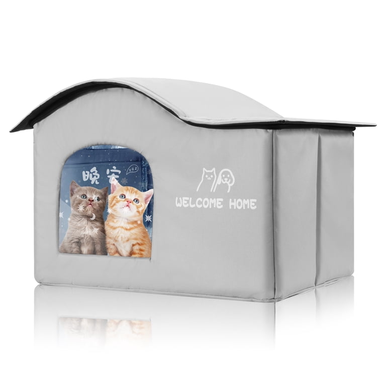 Insulated Cat House for Summer and Winter, Foldable Cooling