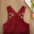 thumbnail image 6 of Toddler Baby Corduroy Suspender Rompers Solid Color Adjustable Strap Pockets Overalls 1 2 3 4 5T Kids Long Pants, 6 of 9