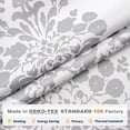 thumbnail image 2 of DriftAway Samantha Tie Up Curtain Floral Damask Pattern Room Darkening Thermal Insulated Adjustable Balloon Curtain Shade for Small Window Rod Pocket 1 Panel 31 Inch by 47 Inch Gray, 2 of 6