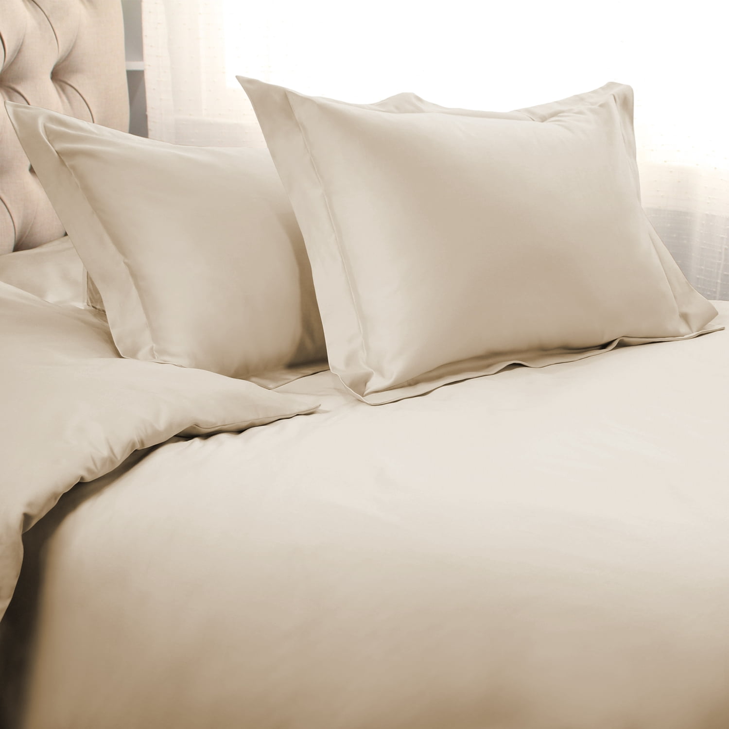 Superior Egyptian Cotton Duvet Cover Set, Full/ Queen, Ivory