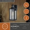 thumbnail image 5 of Lombard 4.75-in. 1 Light Black Motion Sensor Dusk to Dawn Outdoor Wall Lantern Clear Glass, 5 of 10