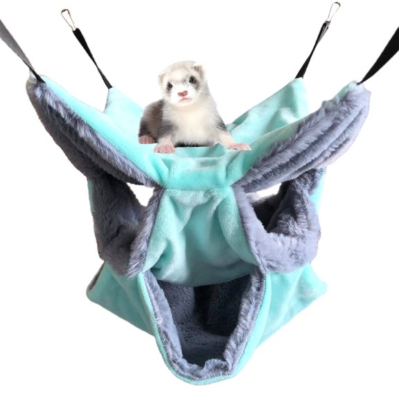 Small Animals Cozy Plush Hammock Rat Ferret Cage Hanging Bunkbed Warm Hammocks