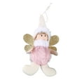 thumbnail image 2 of kiskick Glittering Christmas Angel Plush Doll: Glitter Wing, Plush Hat, Golden Braid - Smiling Face, Gifts - Scene Layout, Hanging Xmas Girl Stuffed Ornament - Quantity Included, 2 of 8
