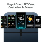 Wyze Scale Ultra, Smart Scale with 4.3 Color Display, Digital Bathroom Scale for Body Weight BMI Muscle Mass Composition, Wi-Fi & Bluetooth Body Fat Scale with Heart Rate- Black