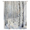 thumbnail image 2 of Christmas Tree Sheer Curtains 54 Inches Long, White Winter Xmas Snowflake Light Filering Curtains, Breathable Simi Curtain Privacy Drapes for Kitchen Bathroom Nursery Small Window Treatment, 2 of 9