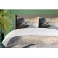 thumbnail image 4 of Ambesonne Tropical Duvet Cover Set, Grunge Palm Trees Art, 2-Calking, Beige Navy, 4 of 7