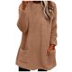 thumbnail image 2 of Puntoco Mujeres Cuello Redondo Otoño e Invierno Suelto Bolsillo Sólido Cálido Manga Larga Tops Puntoco Puntoco-4014, 2 of 6