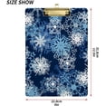 thumbnail image 3 of ZHANZZK Christmas Blue White Snowflake Clipboard Hardboard Wood Nursing Clip Board and Pull for Standard A4 Letter 13x9 inches, 3 of 5