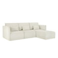 thumbnail image 2 of Beautiful Drew Modular Sectional Sofa with Ottoman by Drew Barrymore, Vanilla Cord, 2 of 12