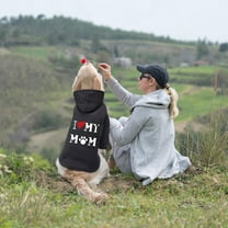 YOHAVEN 4XL Dog Clothes Fleece Hoodie Sweater Warm Apparel for Spring Fall Winter Stylish Pet Outfit for Small Medium Large Dogs Indoor Outdoor Use